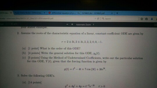 Solved Hey, Cheggsters! I need help finding the particular | Chegg.com
