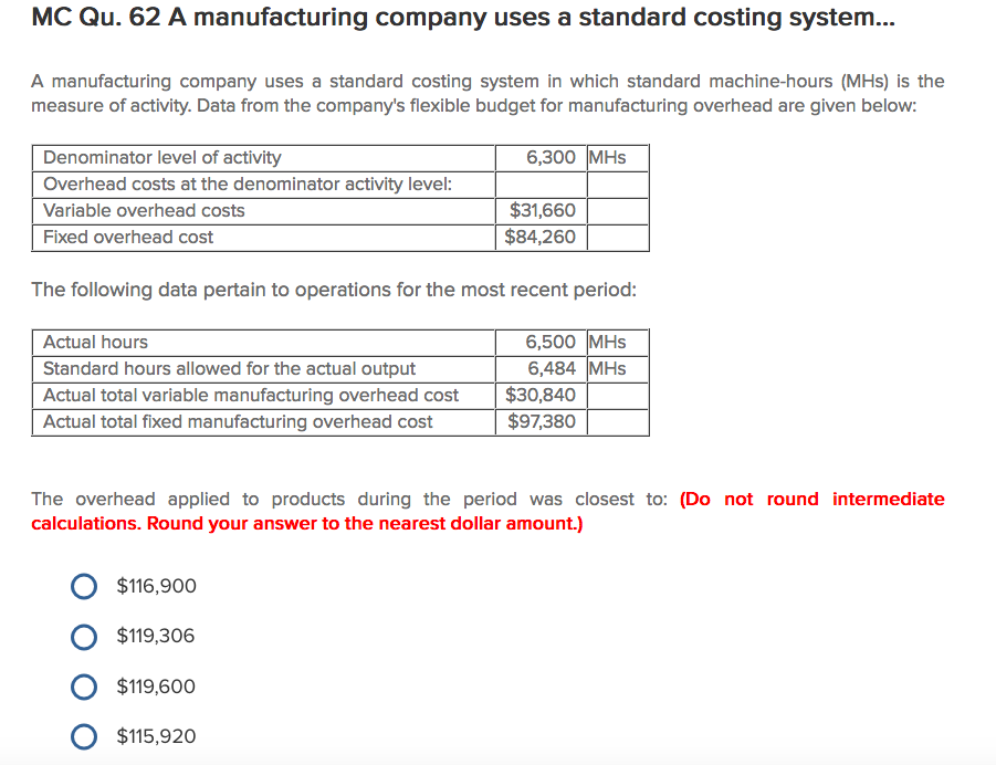 A Manufacturing Company Has A Standard Costing System vrogue.co
