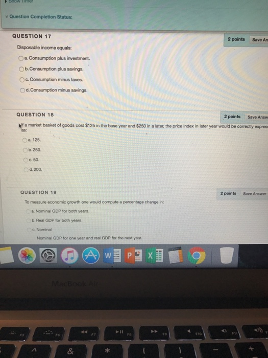 Solved Disposable equals Consumption plus