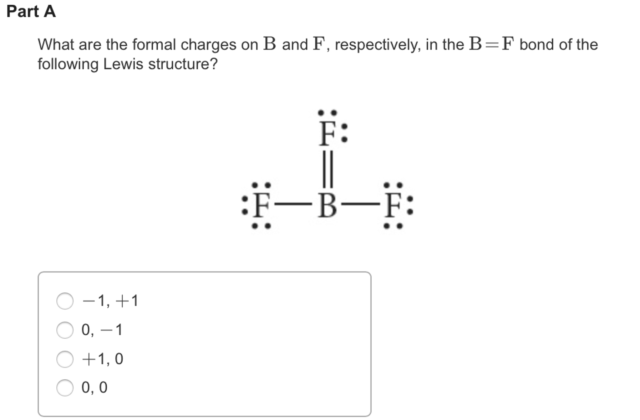 Solved What Are The Formal Charges On B And F, Respectively, | Chegg.com