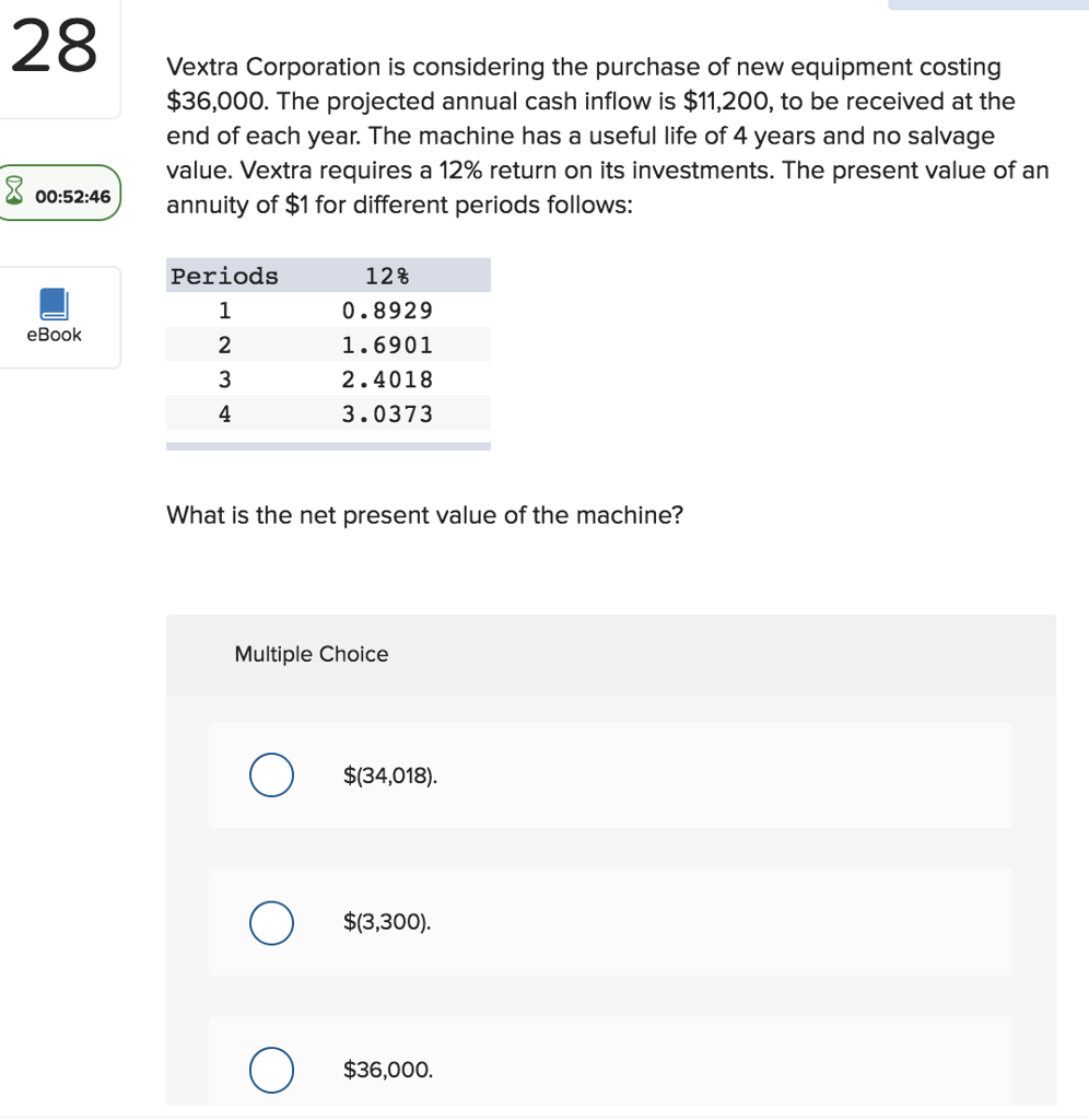 Solved 26 A company is considering the purchase of a new | Chegg.com
