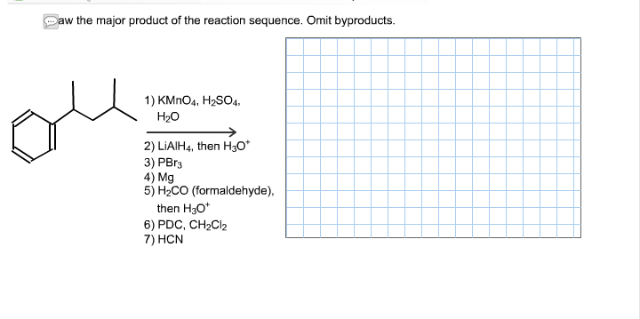 Solved Draw the major product of the reaction sequence Omit Chegg com