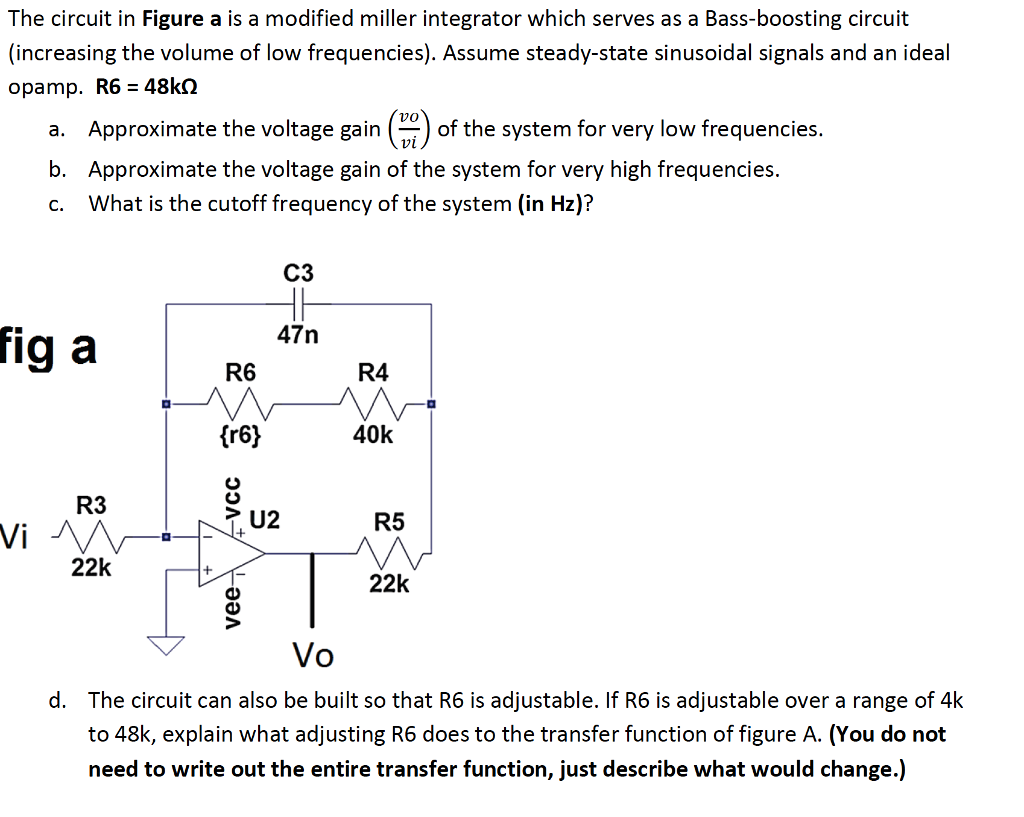 Solved The circuit in Figure a is a modified miller | Chegg.com