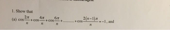 cos n pi 4 value