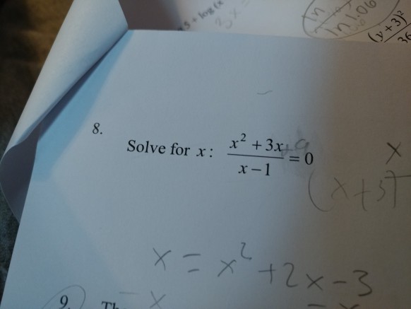 solve x 2 √ 3 1 x √ 3 0