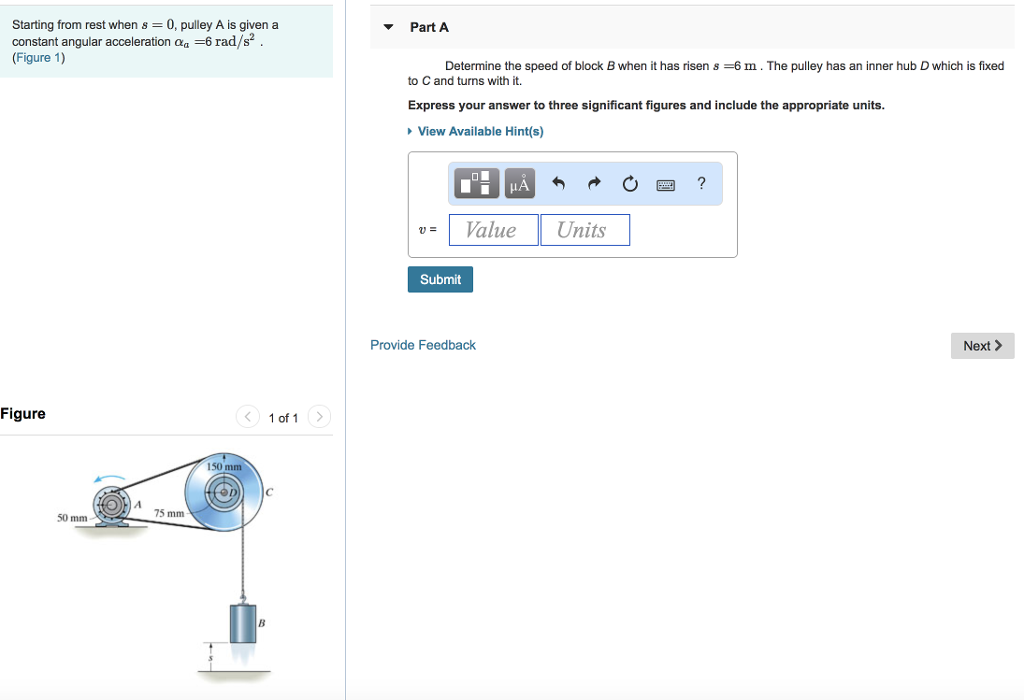 Solved Starting from rest when s 0, pulley A is given a | Chegg.com