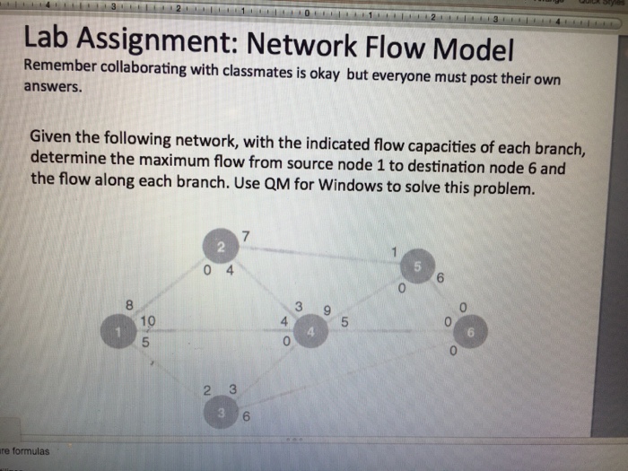 network flow model assignment problem