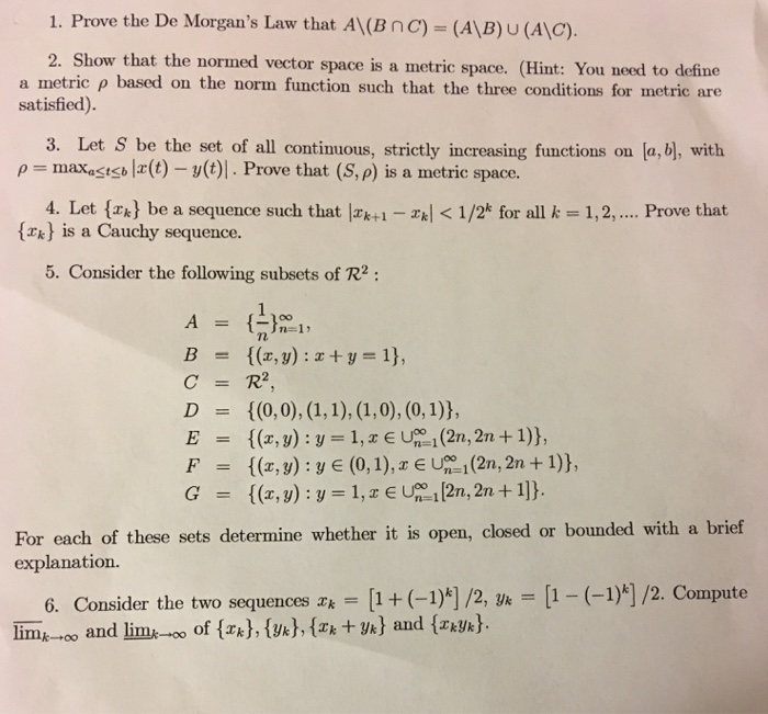 Solved Prove the De Morgan's Law that A\(B n C) = (A\B) u | Chegg.com