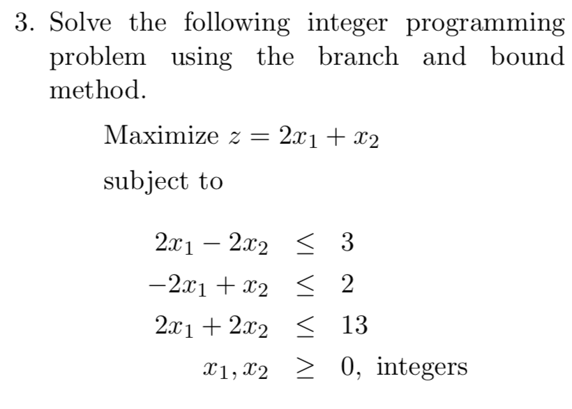 how to solve integer programming problem