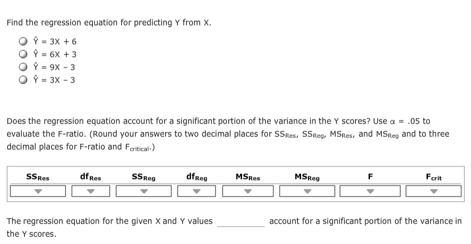 find regression equation of x on y