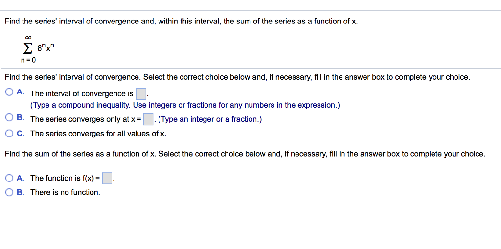 Solved Find The Series' Interval Of Convergence And, Within | Chegg.com