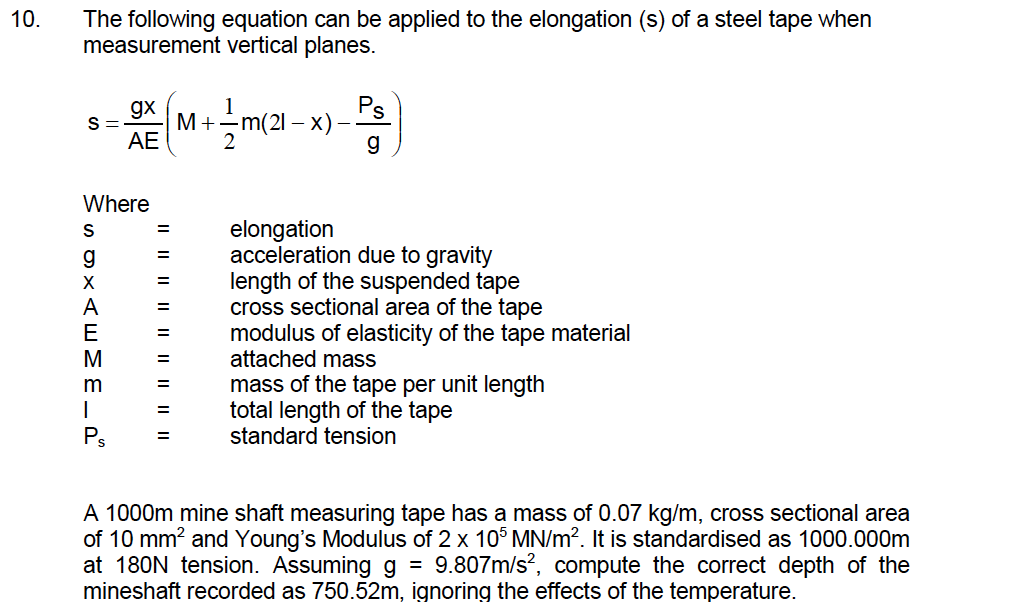 Elongation Formula