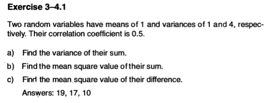 Solved Exercise 3-4.1 Two random variables have means of 1 | Chegg.com