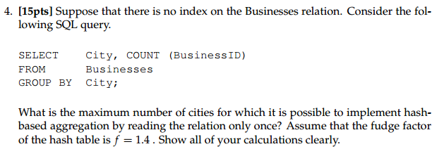 Solved Suppose We Are Given A Database With The Following | Chegg.com