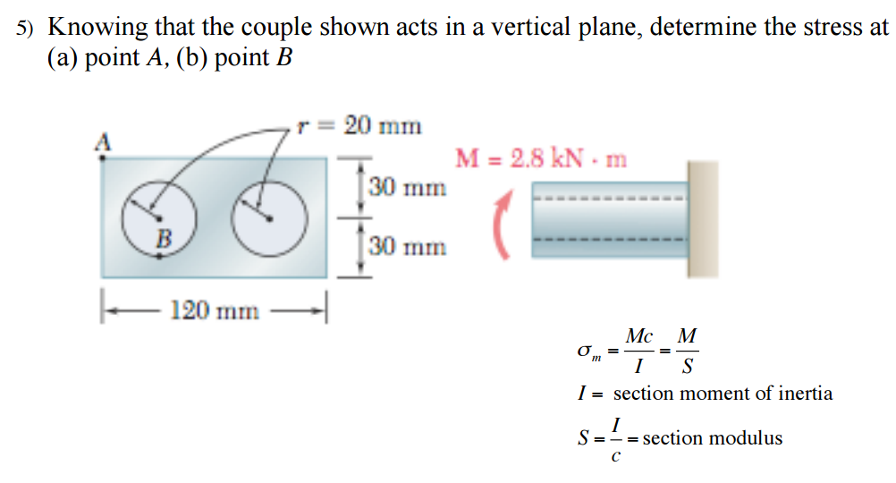 Solved Knowing That The Couple Shown Acts In A Vertical | Chegg.com