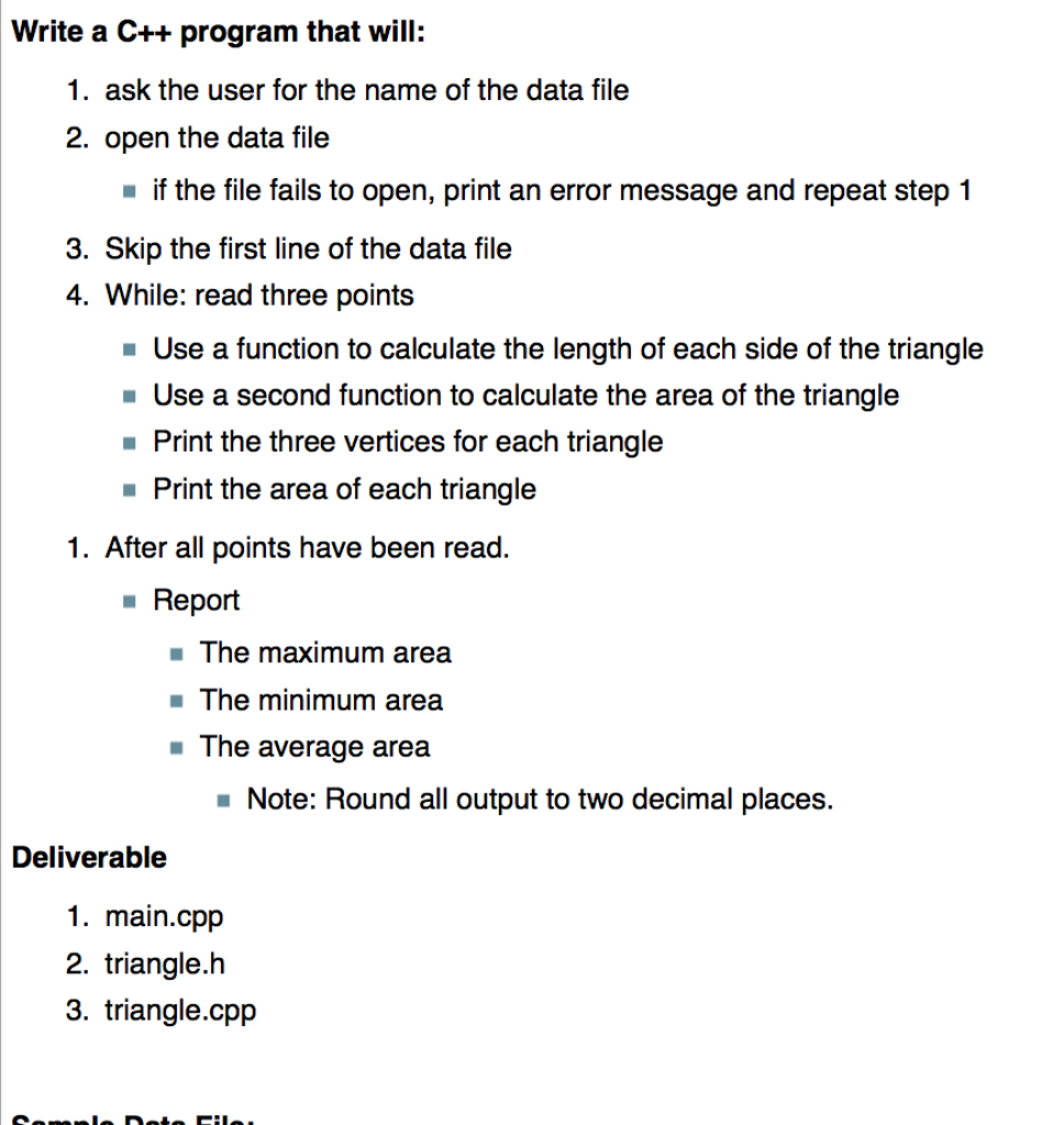 Solved Write a C++ program that will: ask the user for the | Chegg.com