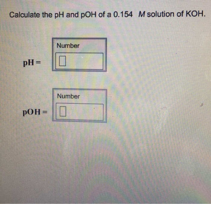 ph of a solution is 4.5 what is its poh