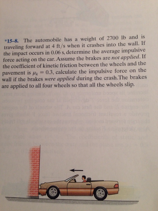 Solved The Automobile Has A Weight Of 2700 Lb And Is | Chegg.com