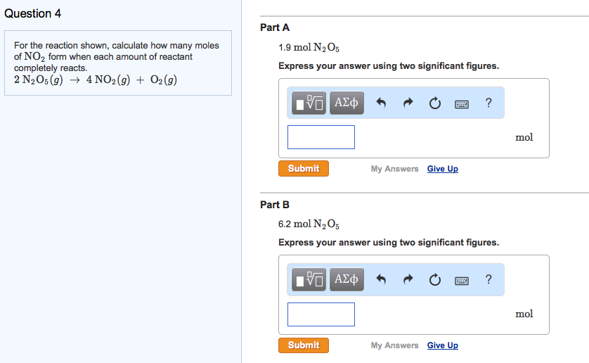 Solved Question 4 For the reaction shown, calculate how many | Chegg.com