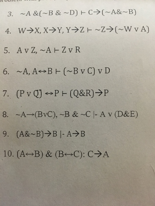 Solved Answer No 8 This Is A Logic Question Philosophy Chegg