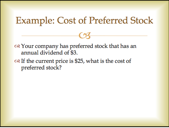 Solved Example: Cost of Preferred Stock R Your company has | Chegg.com