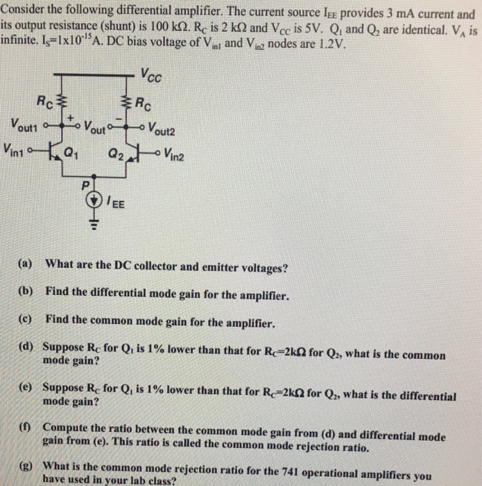 Differential Amplifier Solved Problems Pdf