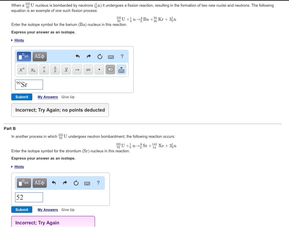 Solved When a _92^235 U nucleus bombarded by neutrons (_0^1