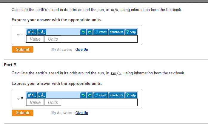 speed of earth's orbit around the sun in m s