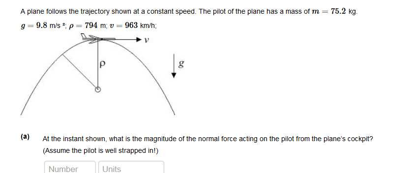 Solved A plane follows the trajectory shown at a constant | Chegg.com