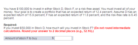 Solved You Have 100 000 To Invest In Either Stock D Stock Chegg Solved You Have 100 000 To Invest In Either Stock D Stock Chegg