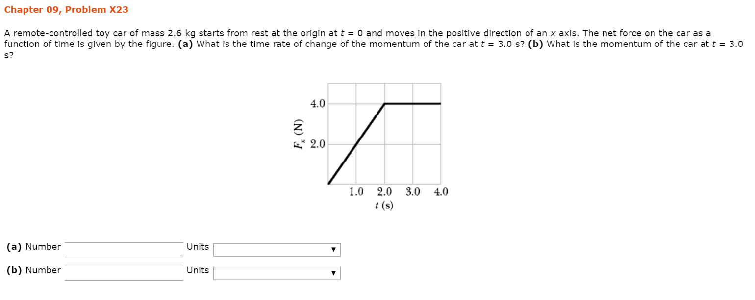 Solved A remotecontrolled toy car of mass 2.6 kg starts