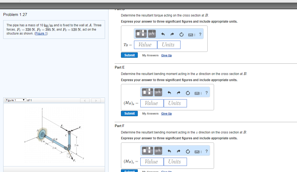 Solved Problem 1.27 Determine the resultant torque acting on | Chegg.com