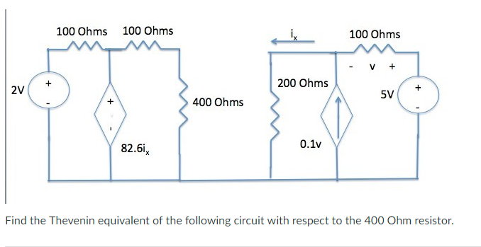 Solved Find the Thevenin equivalent of the following circuit | Chegg.com