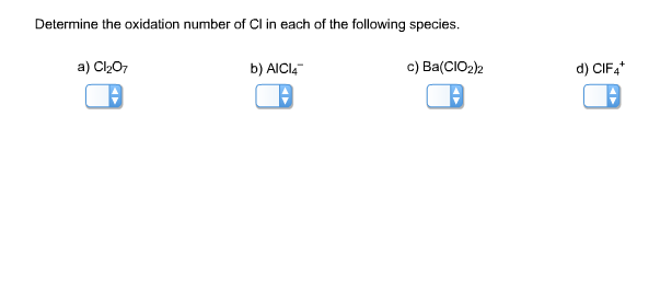 determine the oxidation number of cl and c in kclo3