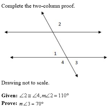 Solved Complete the two-column proof. 4 Drawing not to | Chegg.com