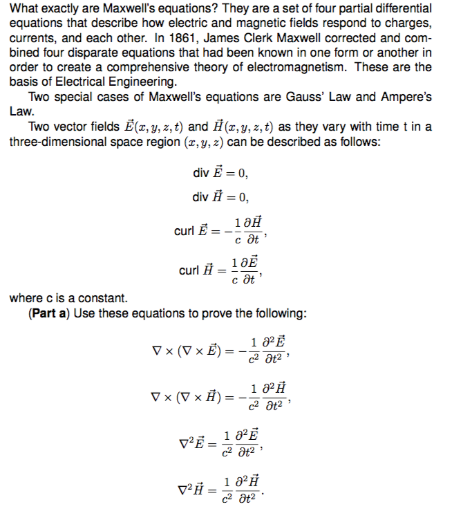 Solved What Exactly Are Maxwell's Equations? They Are A Set | Chegg.com