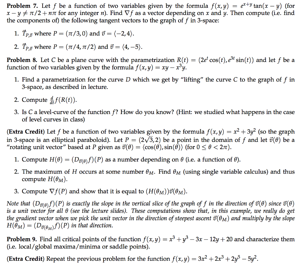 Solved Let f be a function of two variables given by the | Chegg.com
