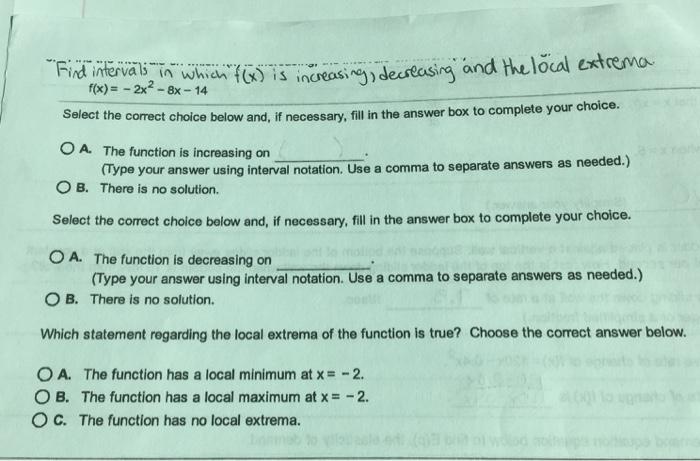 Solved Select the correct choice below and, if necessary, | Chegg.com