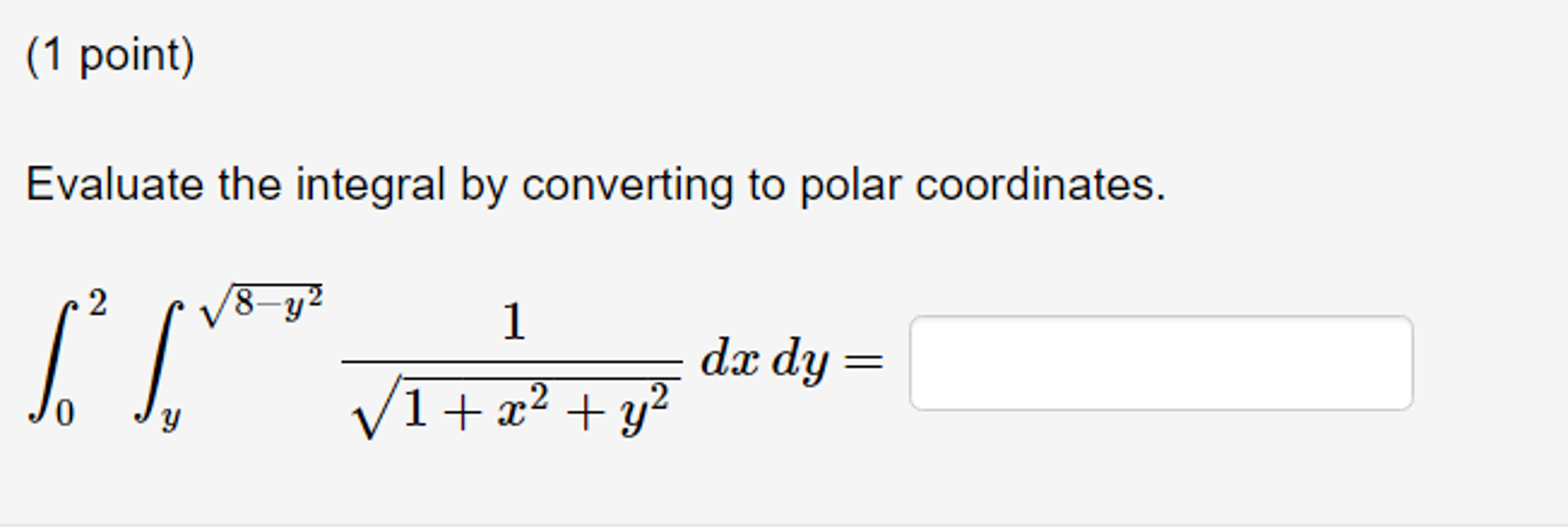 Solved Use a double integral to find the area of the region | Chegg.com