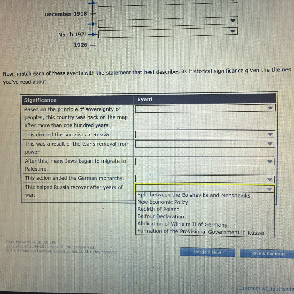 Solved Now, Match Each Of These Events With The Statement | Chegg.com