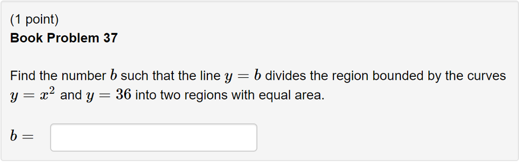 Solved Book Problem 37 Find the number bb such that the | Chegg.com