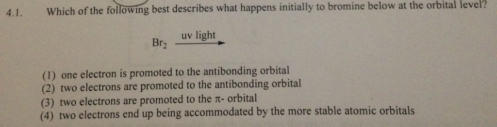 Solved Which of the following best describes what happens | Chegg.com