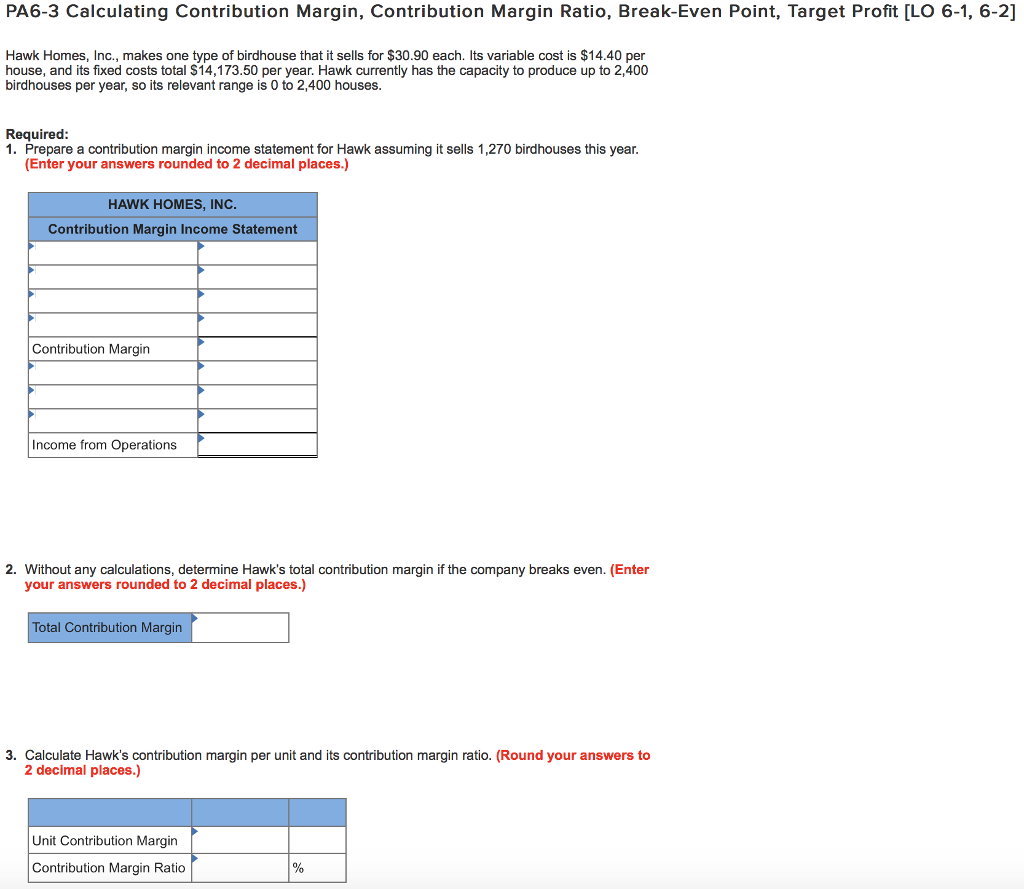 Solved Calculating Contribution Margin, Contribution Margin | Chegg.com