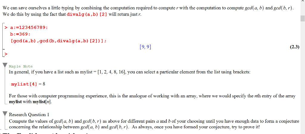 Compute The Values Ofgcd(a, B) And Gcd(b, R) As Above | Chegg.com