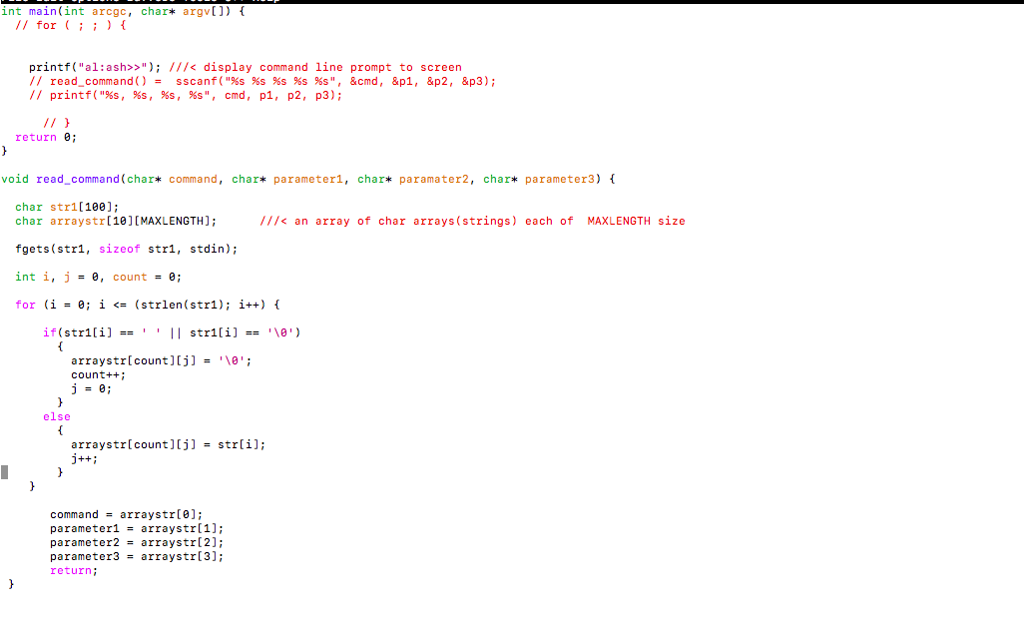 Solved Hi I am trying to create a runnable shell program and | Chegg.com