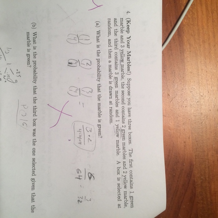 Solved Suppose you have three boxes. The first contains 1 | Chegg.com