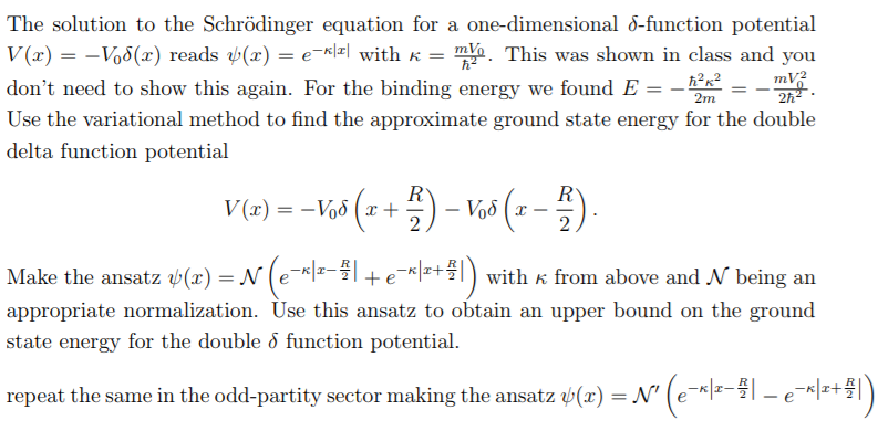 Solved The solution to the Schrödinger equation for a | Chegg.com