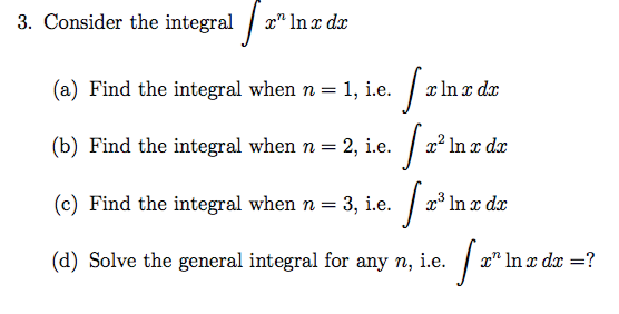 integral of x n