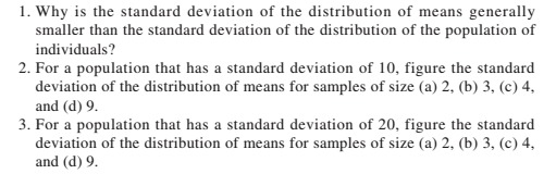 Solved Why is the standard deviation of the distribution of | Chegg.com