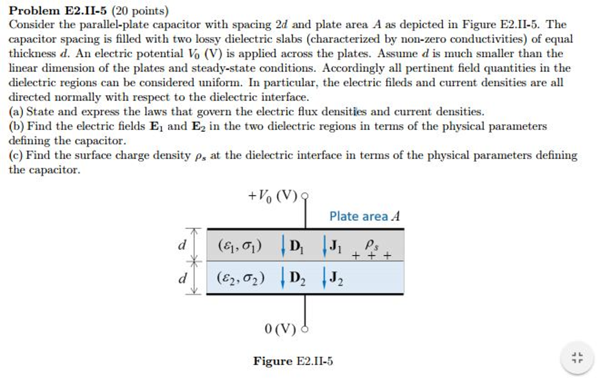 Solved: Consider The Parallel-plate Capacitor With Spacing... | Chegg.com